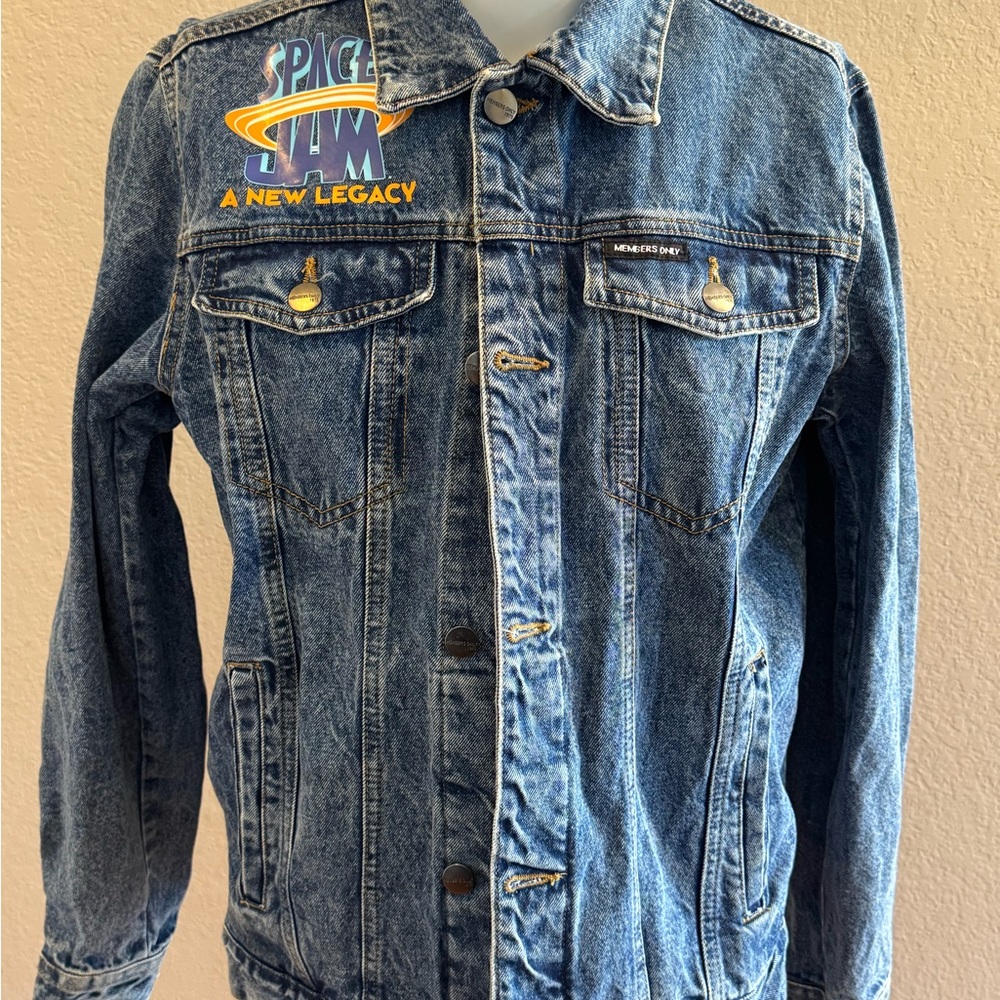 Space‎ Jam Denim Jacket - Blue Jean Jacket with Graphic